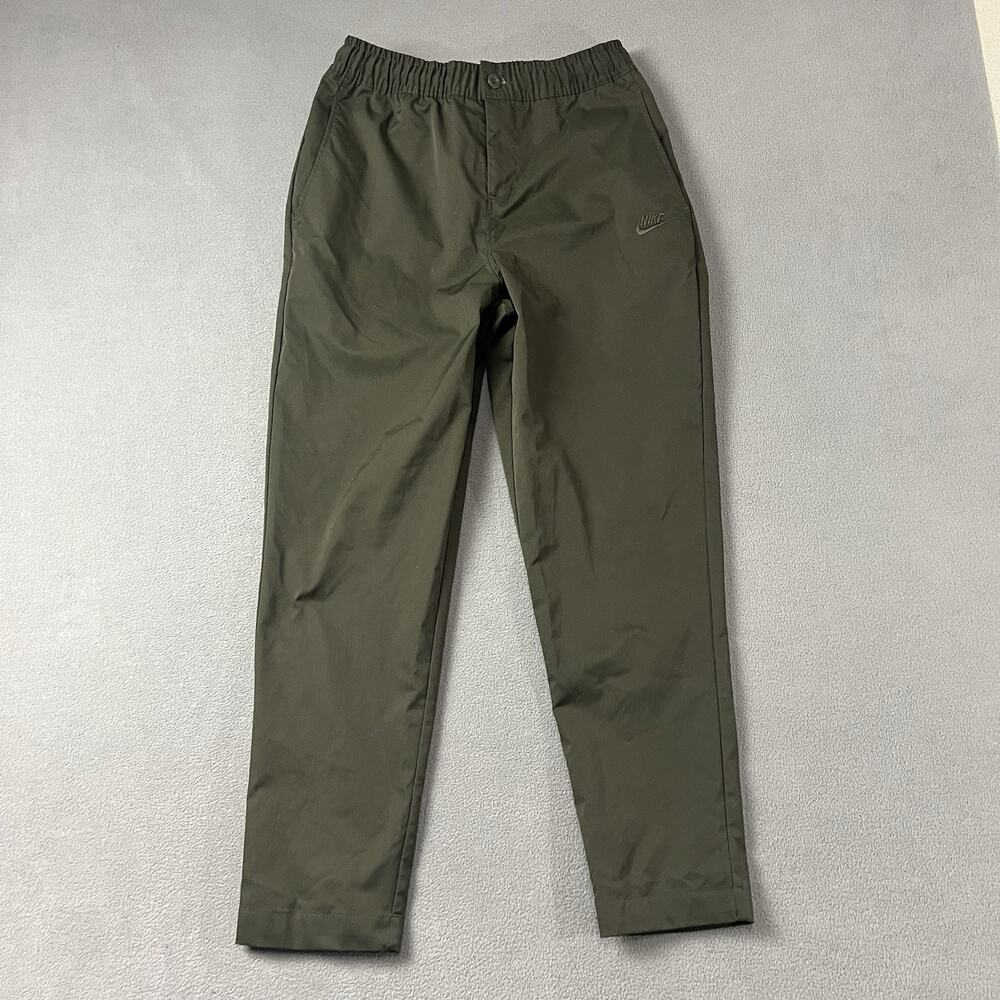 Nike Pants Mens Small Dark Green Club Woven Tapered Leg Athletic Casual